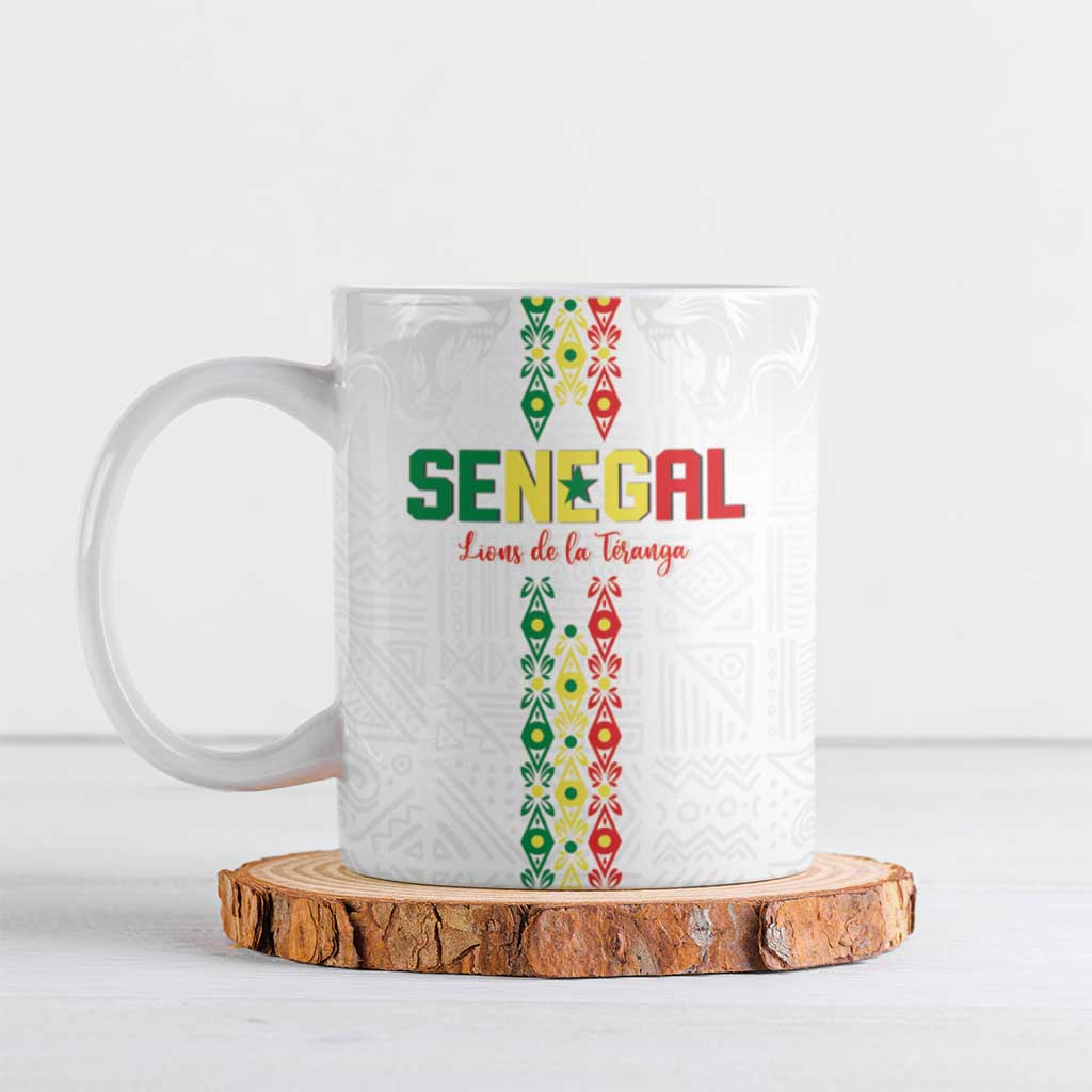 Custom Senegal Football Ceramic Mug Go Champions Lions de la Teranga - Wonder Print Shop