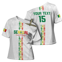 Custom Senegal Football Cross Shoulder Shirt Go Champions Lions de la Teranga - Wonder Print Shop