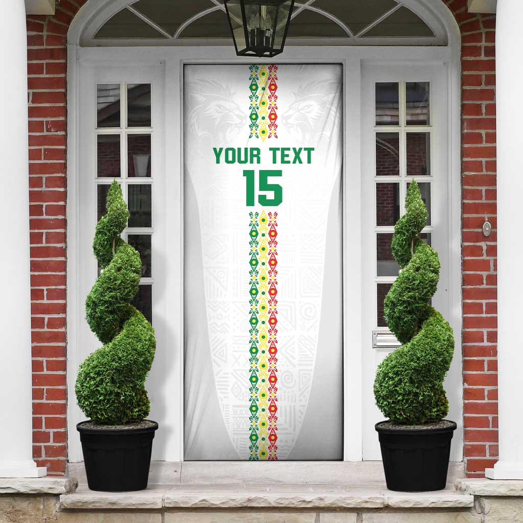 Custom Senegal Football Door Cover Go Champions Lions de la Teranga - Wonder Print Shop