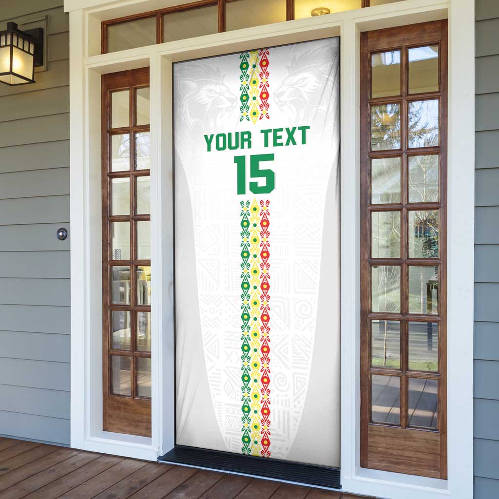 Custom Senegal Football Door Cover Go Champions Lions de la Teranga - Wonder Print Shop