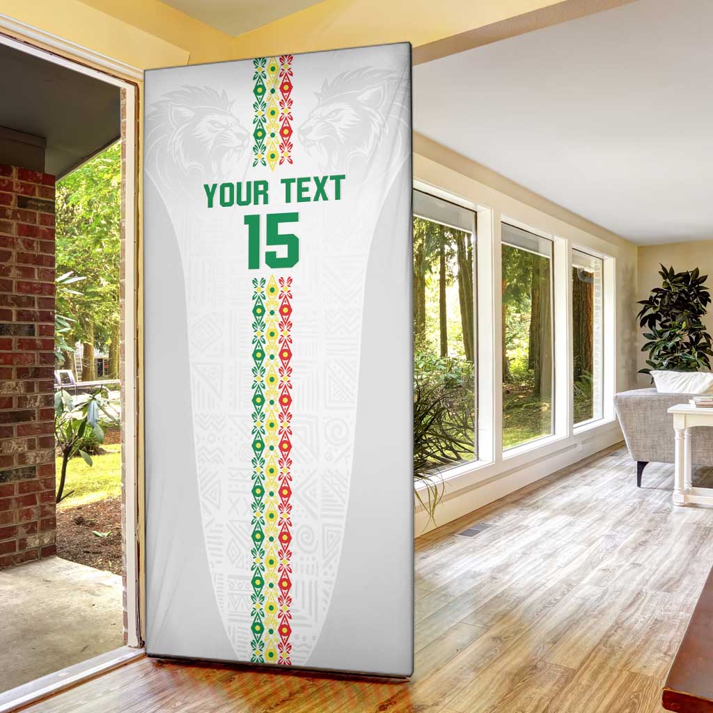 Custom Senegal Football Door Cover Go Champions Lions de la Teranga - Wonder Print Shop