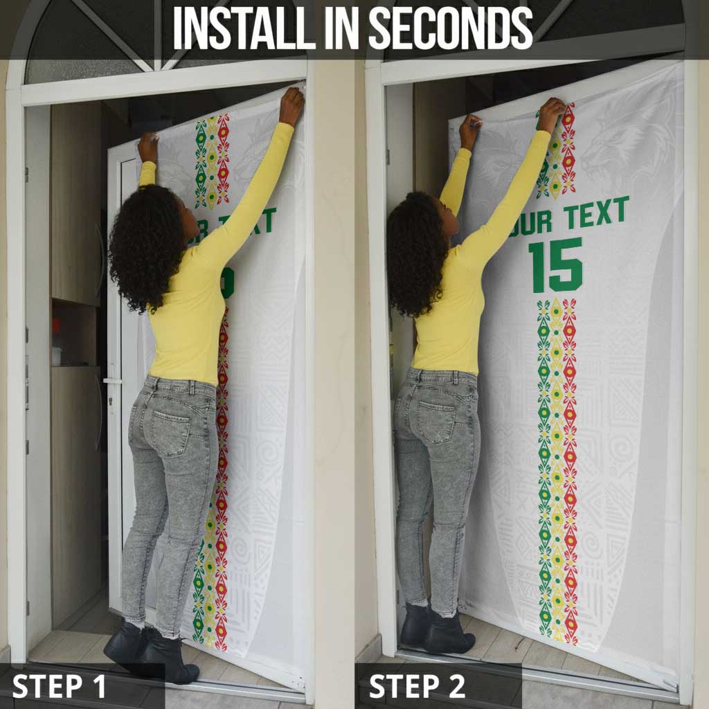 Custom Senegal Football Door Cover Go Champions Lions de la Teranga - Wonder Print Shop