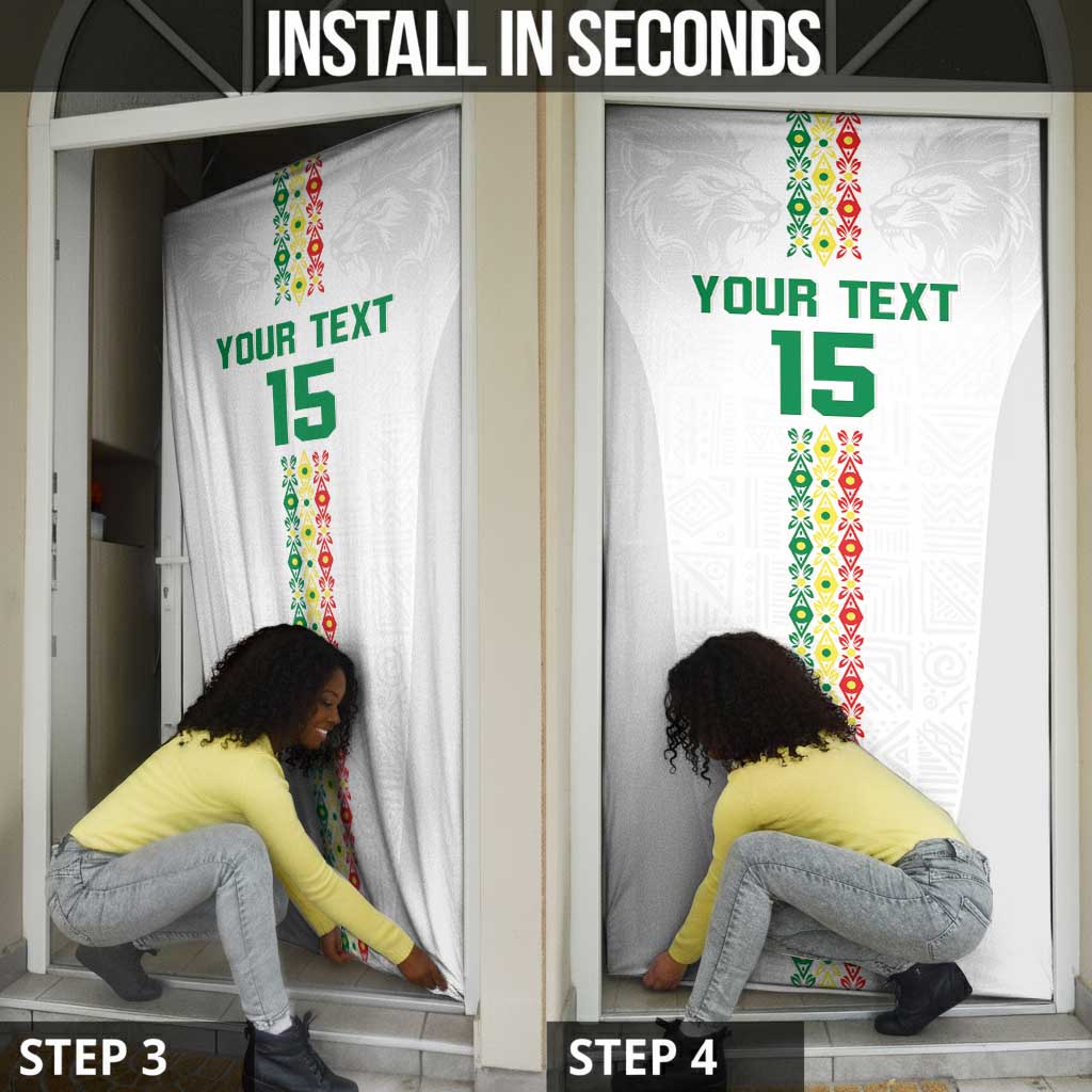 Custom Senegal Football Door Cover Go Champions Lions de la Teranga - Wonder Print Shop