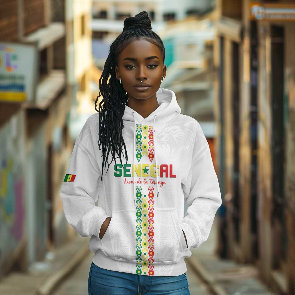 Custom Senegal Football Hoodie Go Champions Lions de la Teranga - Wonder Print Shop
