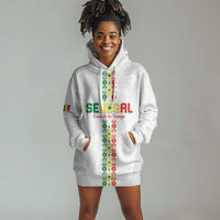 Custom Senegal Football Hoodie Dress Go Champions Lions de la Teranga - Wonder Print Shop
