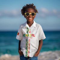 Custom Senegal Football Kid Hawaiian Shirt Go Champions Lions de la Teranga LT15