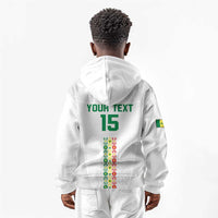 Custom Senegal Football Kid Hoodie Go Champions Lions de la Teranga - Wonder Print Shop