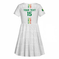 Custom Senegal Football Kid Short Sleeve Dress Go Champions Lions de la Teranga LT15