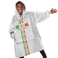 Custom Senegal Football Kid Wearable Blanket Hoodie Go Champions Lions de la Teranga - Wonder Print Shop