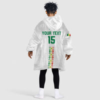 Custom Senegal Football Kid Wearable Blanket Hoodie Go Champions Lions de la Teranga - Wonder Print Shop