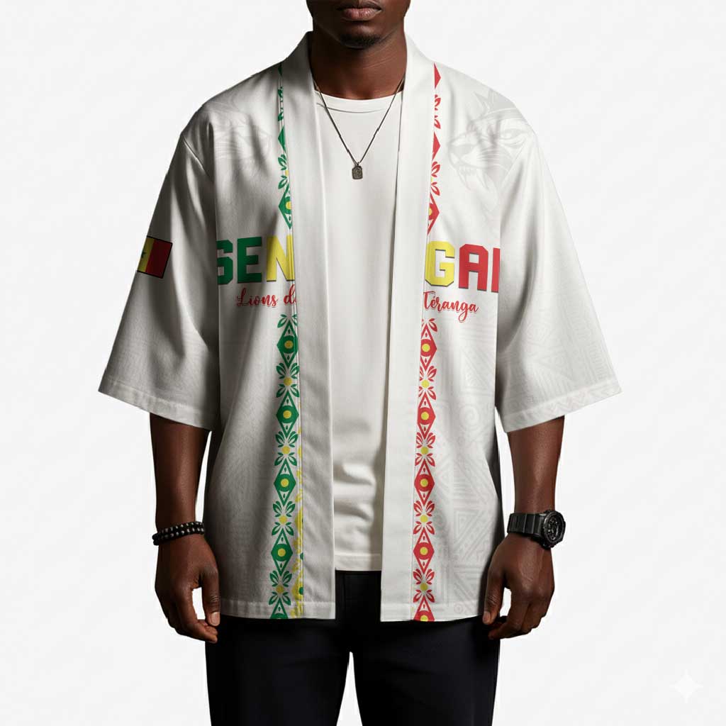 Custom Senegal Football Kimono Go Champions Lions de la Teranga - Wonder Print Shop