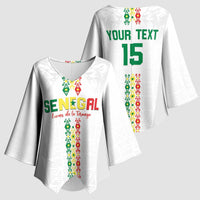 Custom Senegal Football Kimono Sleeve Blouse Go Champions Lions de la Teranga - Wonder Print Shop