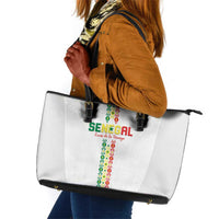 Senegal Football Leather Tote Bag Go Champions Lions de la Teranga - Wonder Print Shop