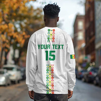 Custom Senegal Football Long Sleeve Shirt Go Champions Lions de la Teranga - Wonder Print Shop