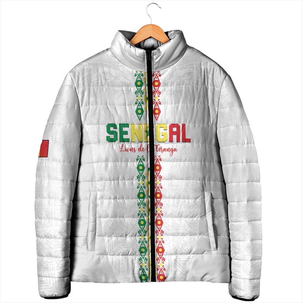 Custom Senegal Football Padded Jacket Go Champions Lions de la Teranga - Wonder Print Shop