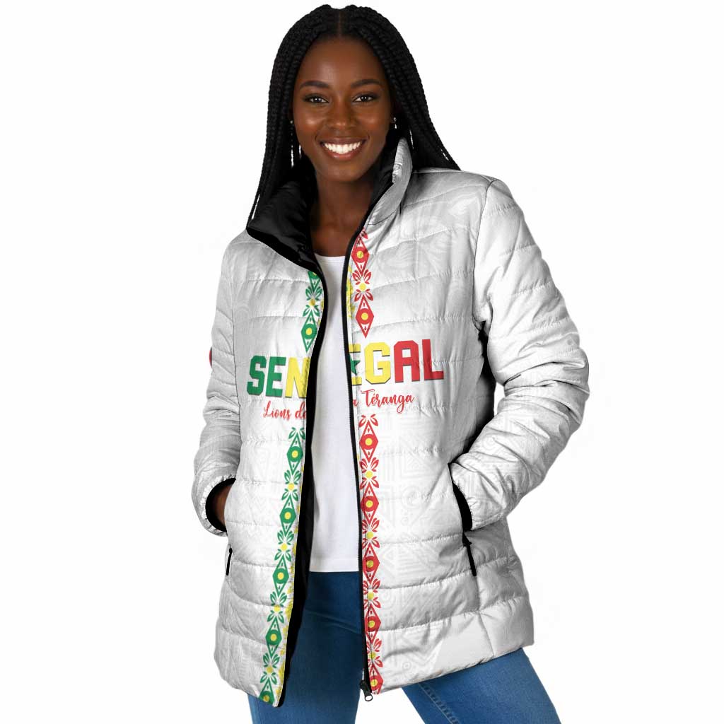 Custom Senegal Football Padded Jacket Go Champions Lions de la Teranga - Wonder Print Shop