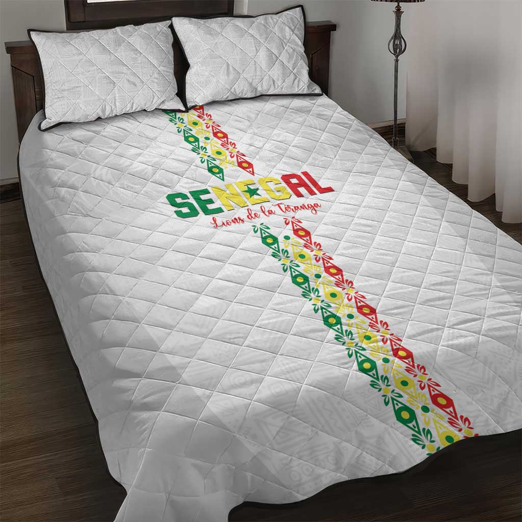 Senegal Football Quilt Bed Set Go Champions Lions de la Teranga - Wonder Print Shop