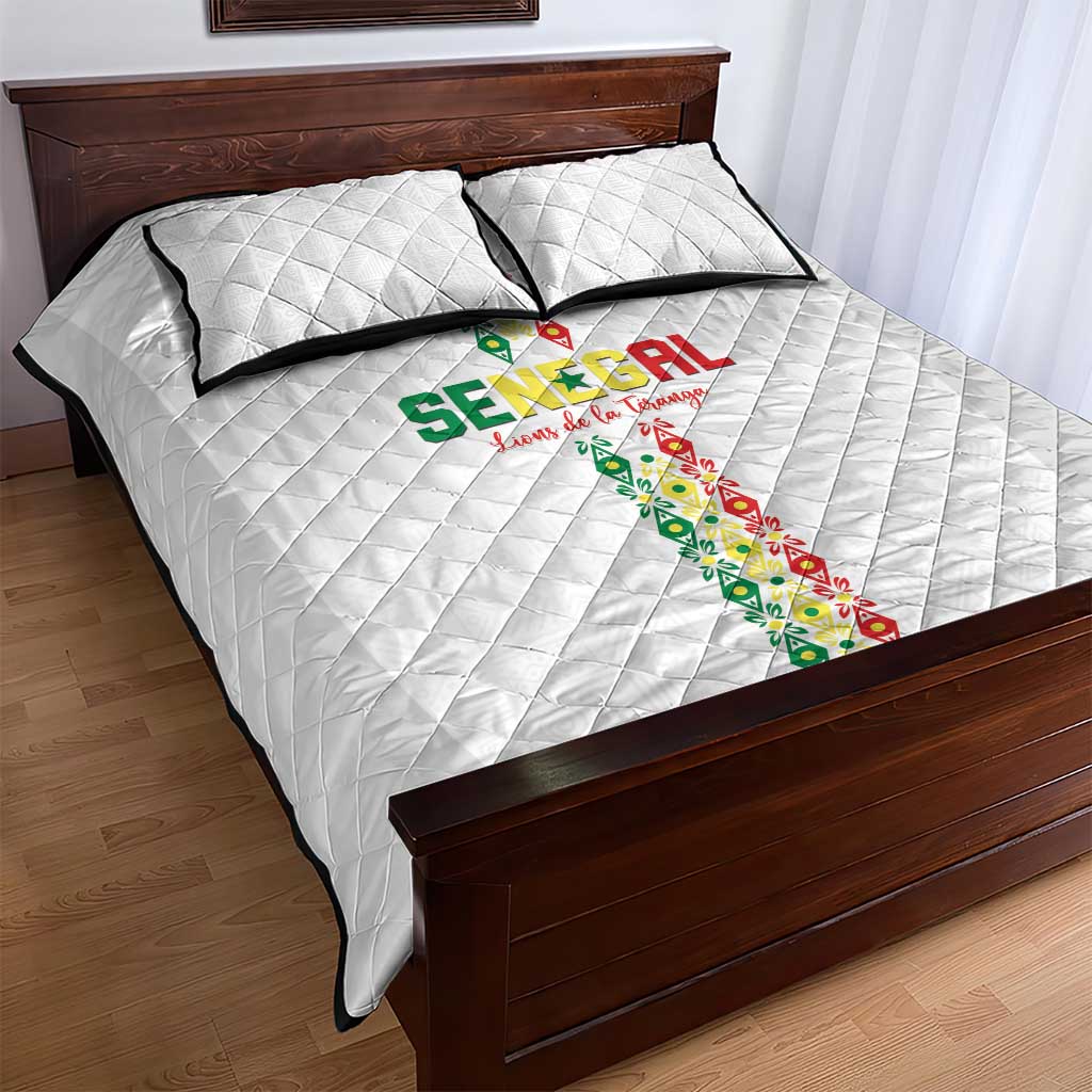 Senegal Football Quilt Bed Set Go Champions Lions de la Teranga - Wonder Print Shop