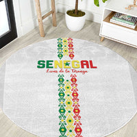 Senegal Football Round Carpet Go Champions Lions de la Teranga - Wonder Print Shop