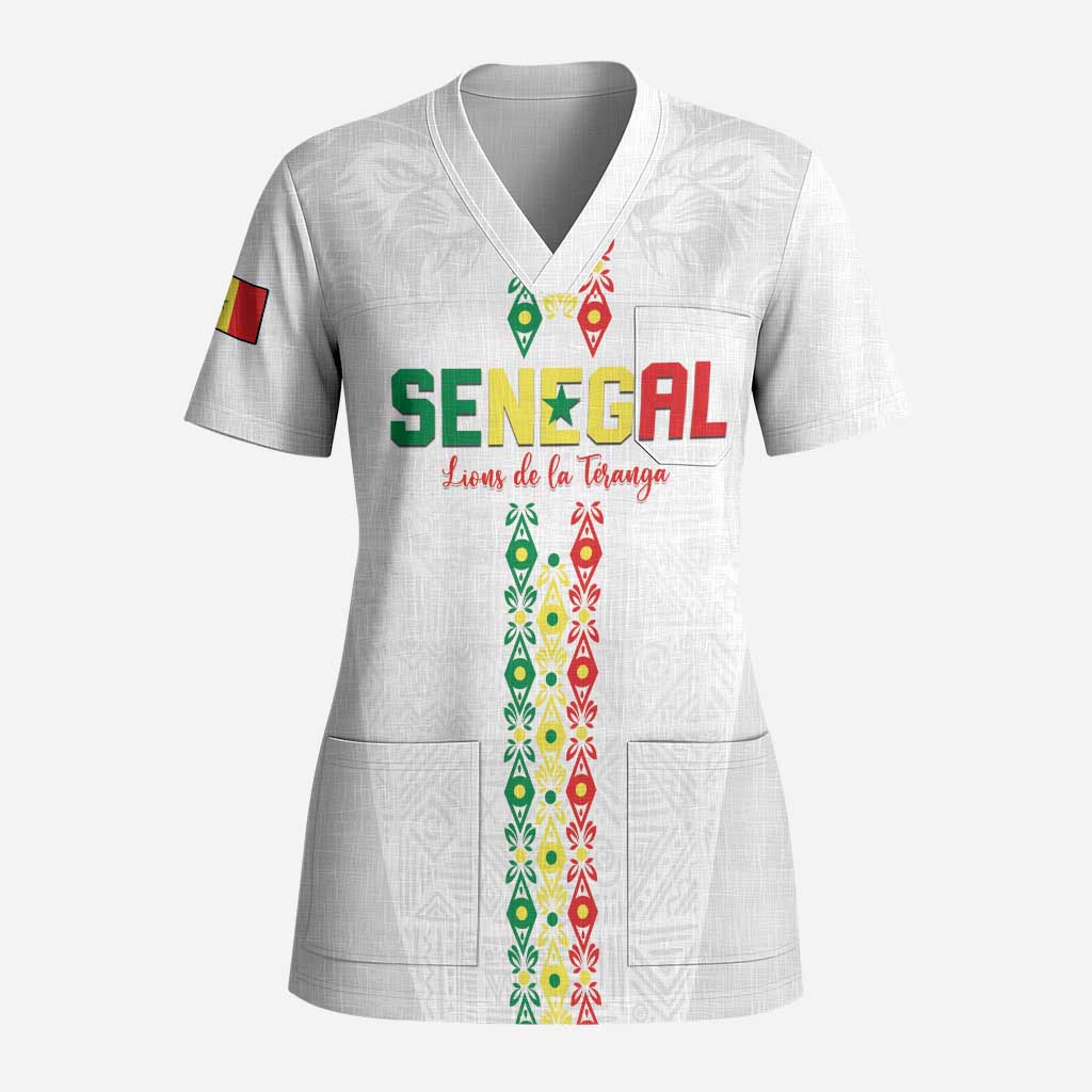 Custom Senegal Football Scrub Top Go Champions Lions de la Teranga - Wonder Print Shop