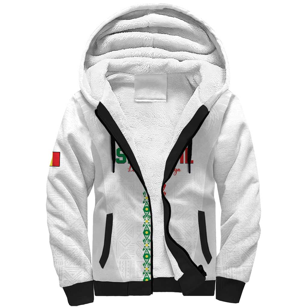 Custom Senegal Football Sherpa Hoodie Go Champions Lions de la Teranga - Wonder Print Shop