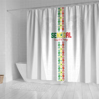 Senegal Football Shower Curtain Go Champions Lions de la Teranga - Wonder Print Shop