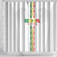 Senegal Football Shower Curtain Go Champions Lions de la Teranga - Wonder Print Shop