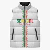 Custom Senegal Football Sleeveless Puffer Jacket Go Champions Lions de la Teranga - Wonder Print Shop