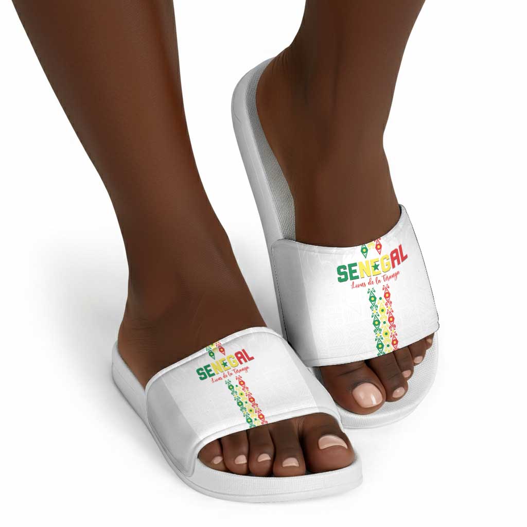 Senegal Football Slide Sandals Go Champions Lions de la Teranga - Wonder Print Shop
