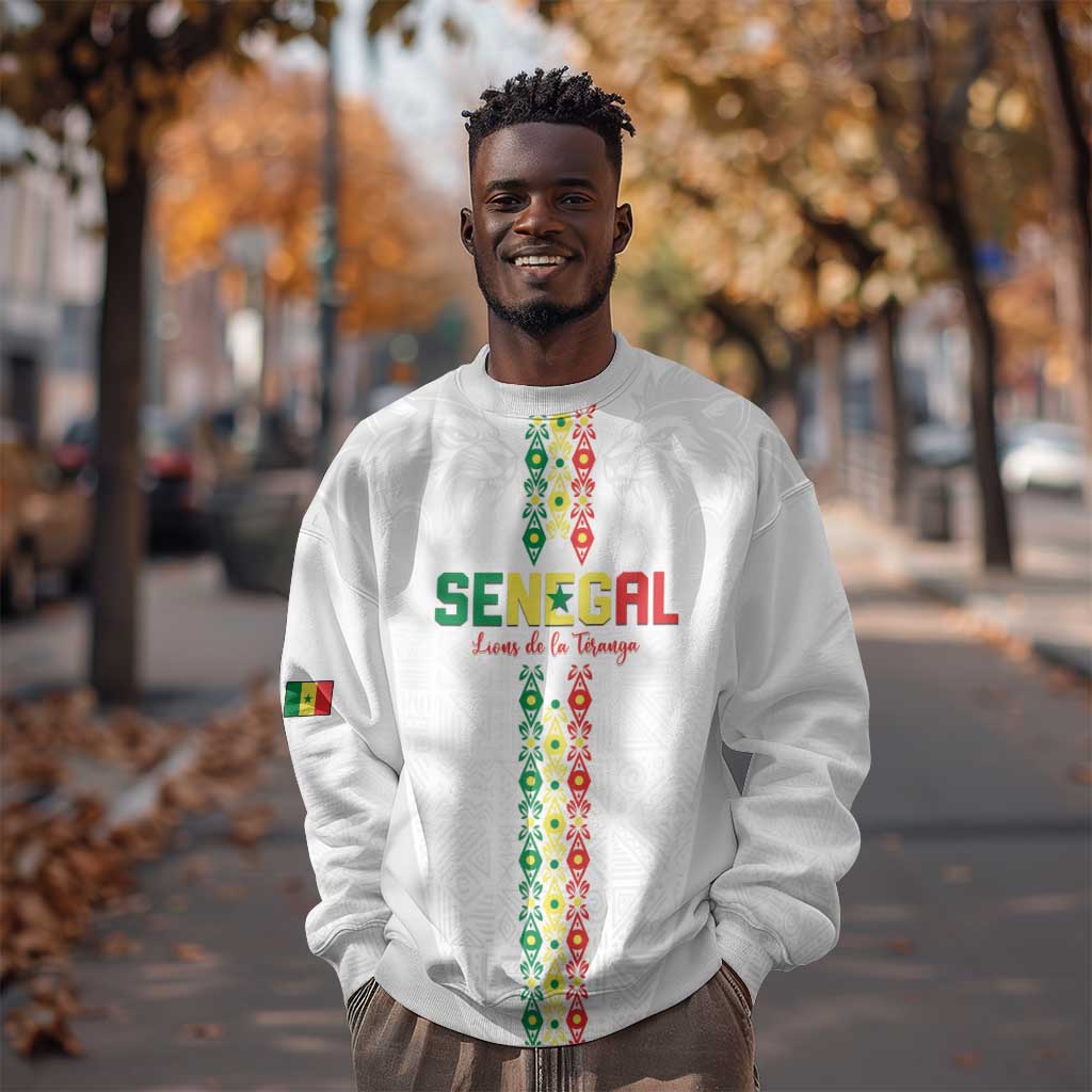 Custom Senegal Football Sweatshirt Go Champions Lions de la Teranga - Wonder Print Shop