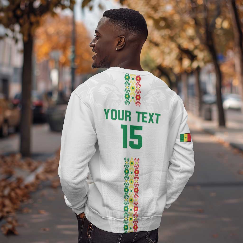Custom Senegal Football Sweatshirt Go Champions Lions de la Teranga - Wonder Print Shop
