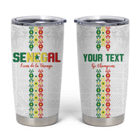 Custom Senegal Football Tumbler Cup Go Champions Lions de la Teranga - Wonder Print Shop