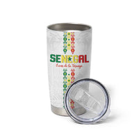 Custom Senegal Football Tumbler Cup Go Champions Lions de la Teranga - Wonder Print Shop