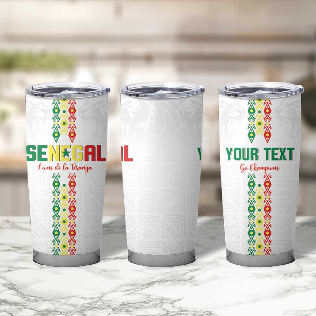 Custom Senegal Football Tumbler Cup Go Champions Lions de la Teranga - Wonder Print Shop