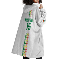 Custom Senegal Football Wearable Blanket Hoodie Go Champions Lions de la Teranga - Wonder Print Shop