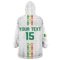 Custom Senegal Football Wearable Blanket Hoodie Go Champions Lions de la Teranga - Wonder Print Shop