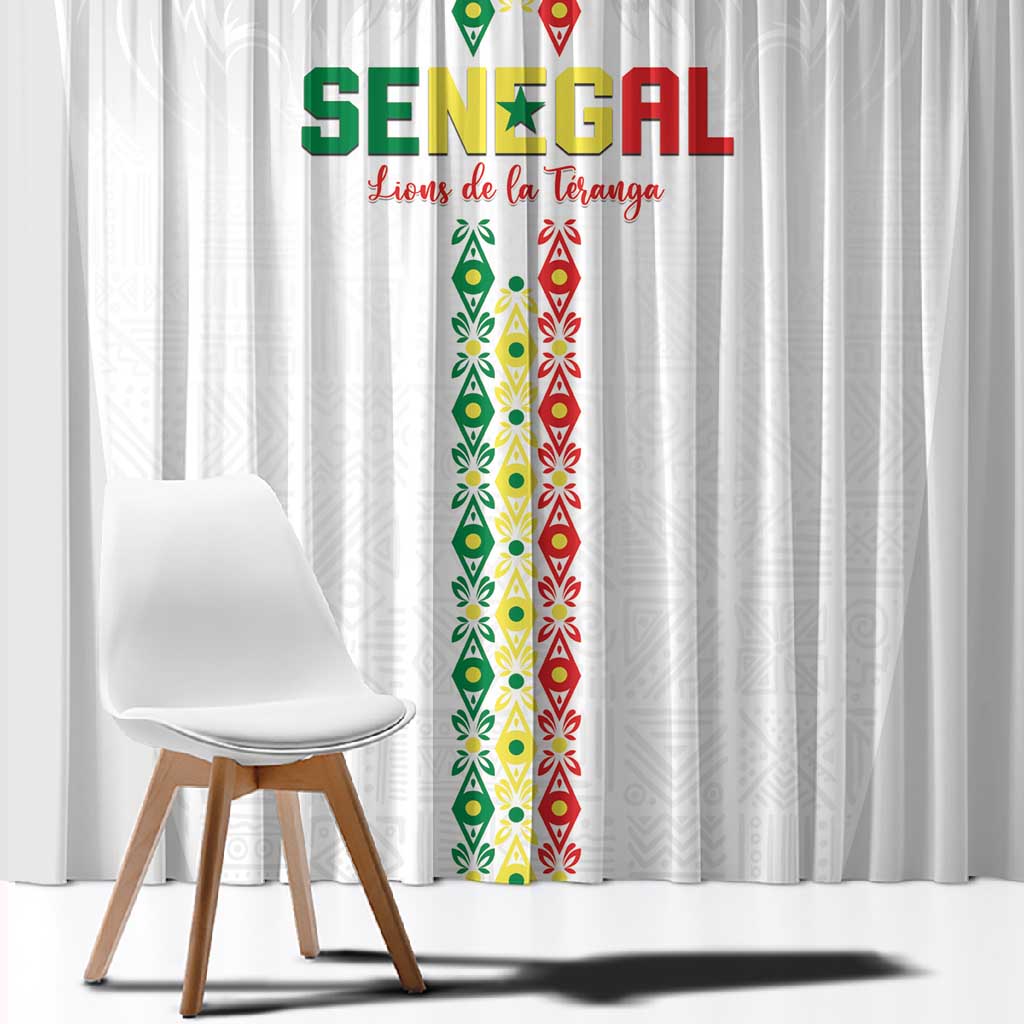 Senegal Football Window Curtain Go Champions Lions de la Teranga - Wonder Print Shop