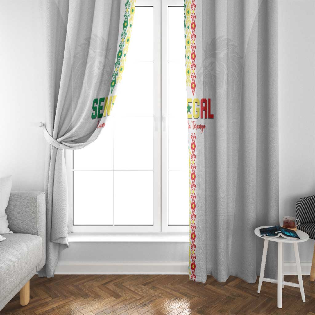 Senegal Football Window Curtain Go Champions Lions de la Teranga - Wonder Print Shop