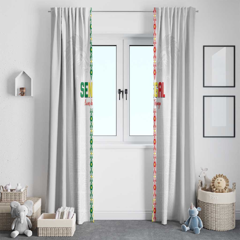 Senegal Football Window Curtain Go Champions Lions de la Teranga - Wonder Print Shop