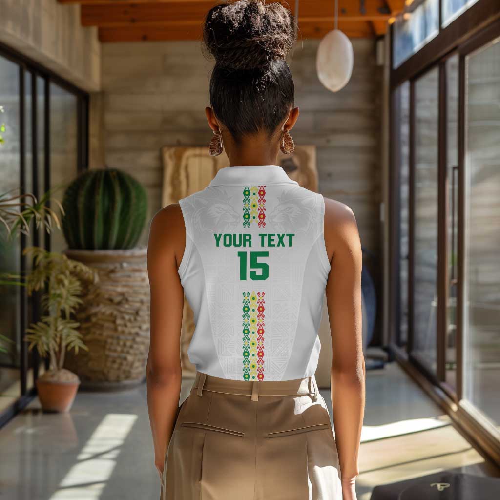 Custom Senegal Football Women Sleeveless Polo Shirt Go Champions Lions de la Teranga - Wonder Print Shop