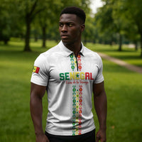 Custom Senegal Football Zipper Polo Shirt Go Champions Lions de la Teranga - Wonder Print Shop