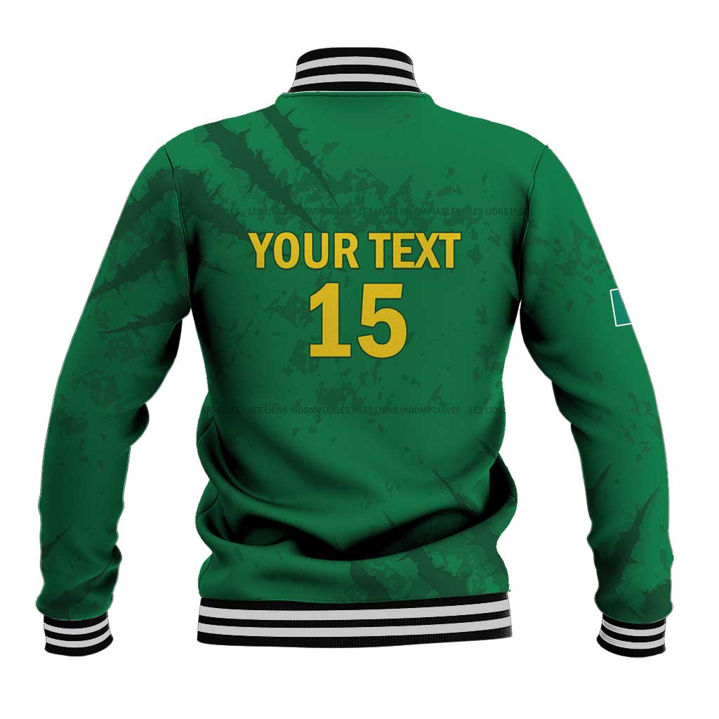 Custom Cameroon Football Baseball Jacket Go Les Lions Indomptables Go - Wonder Print Shop