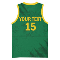 Custom Cameroon Football Basketball Jersey Go Les Lions Indomptables Go - Wonder Print Shop