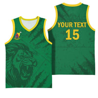 Custom Cameroon Football Basketball Jersey Go Les Lions Indomptables Go - Wonder Print Shop