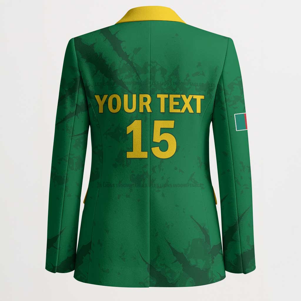 Custom Cameroon Football Blazer Go Les Lions Indomptables Go - Wonder Print Shop