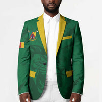 Custom Cameroon Football Blazer Go Les Lions Indomptables Go - Wonder Print Shop