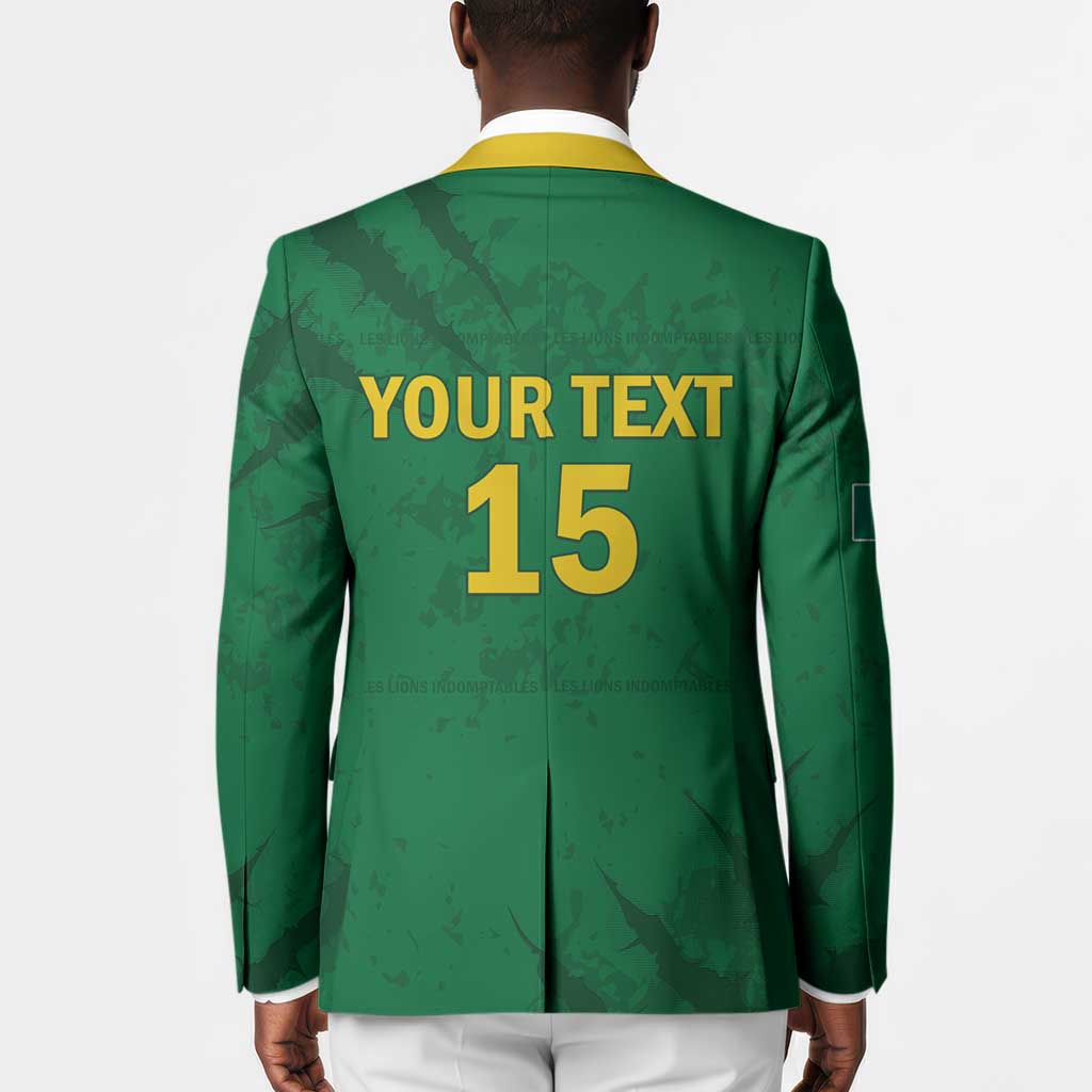 Custom Cameroon Football Blazer Go Les Lions Indomptables Go - Wonder Print Shop