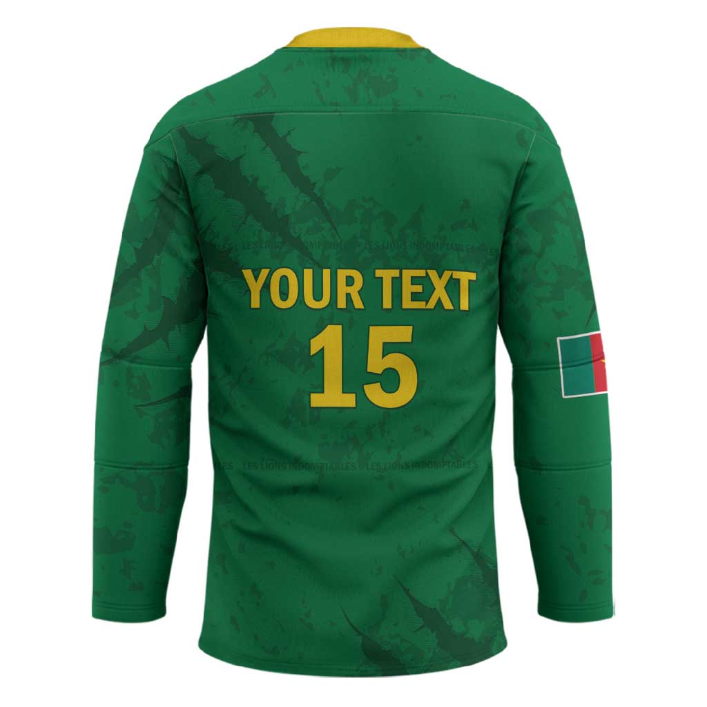 Custom Cameroon Football Hockey Jersey Go Les Lions Indomptables Go - Wonder Print Shop