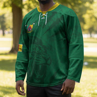 Custom Cameroon Football Hockey Jersey Go Les Lions Indomptables Go - Wonder Print Shop