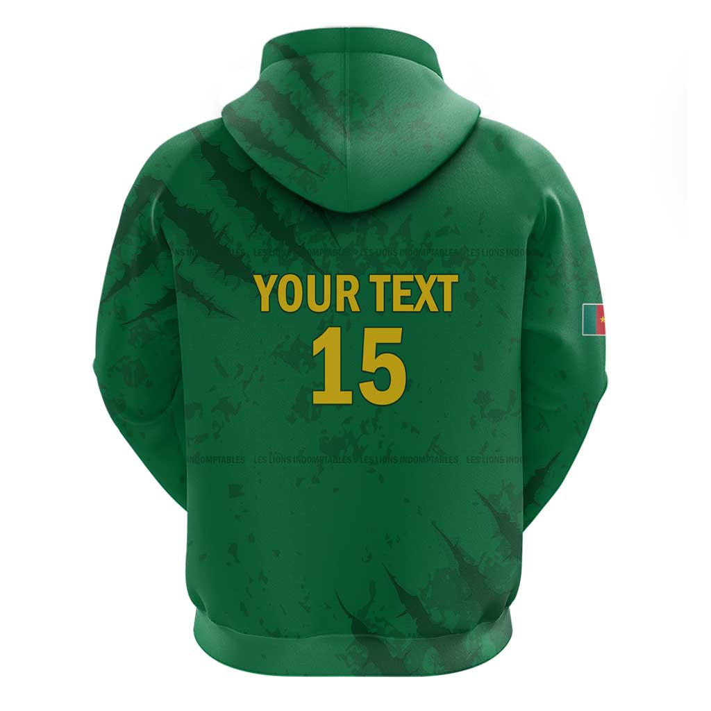 Custom Cameroon Football Hoodie Go Les Lions Indomptables Go - Wonder Print Shop